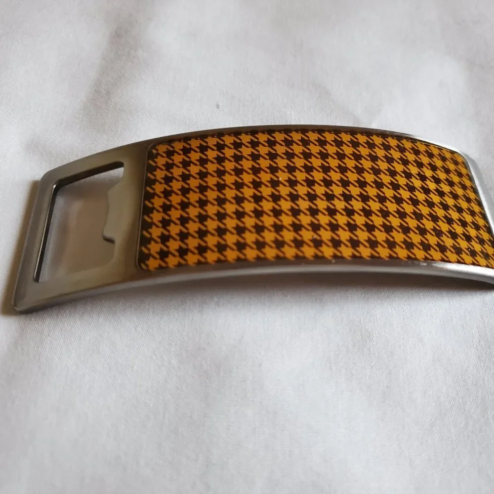 Metal Houndstooth Bottle Opener